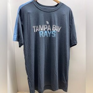 New Era Tampa Bay Rays Charcoal and Sky Blue Tee